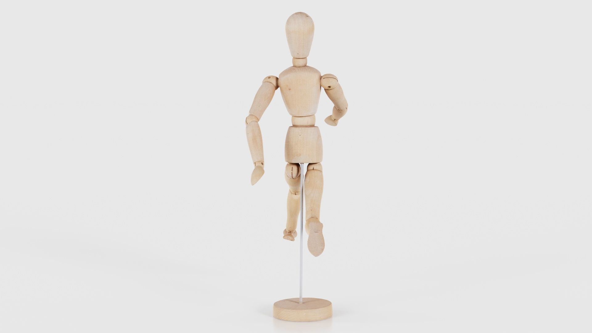 Wooden Mannequin Pose 06 Low-poly 3D model_23