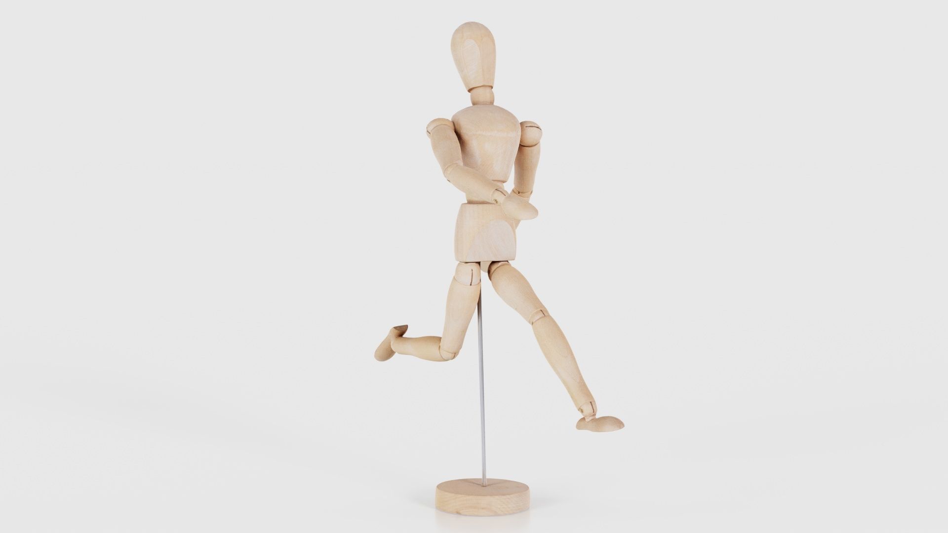 Wooden Mannequin Pose 06 Low-poly 3D model_18