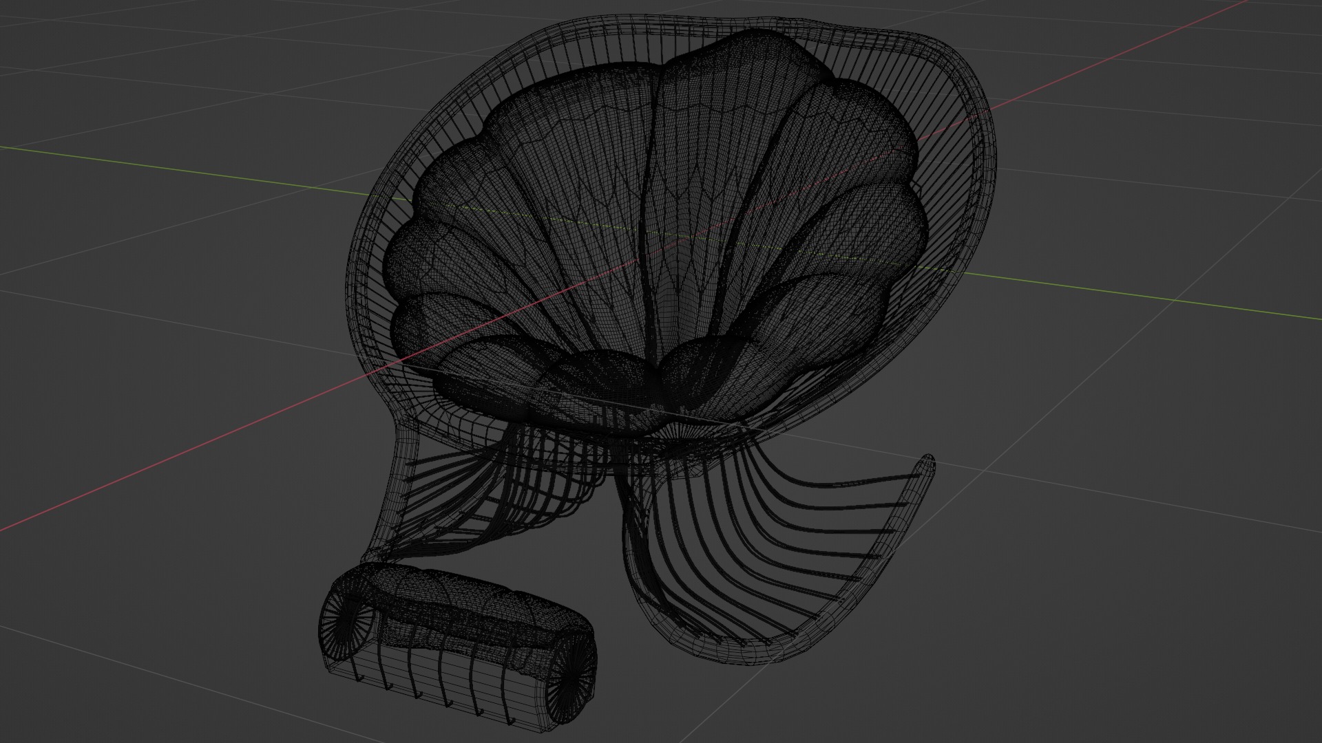Chair Wood Furniture 3D model_2