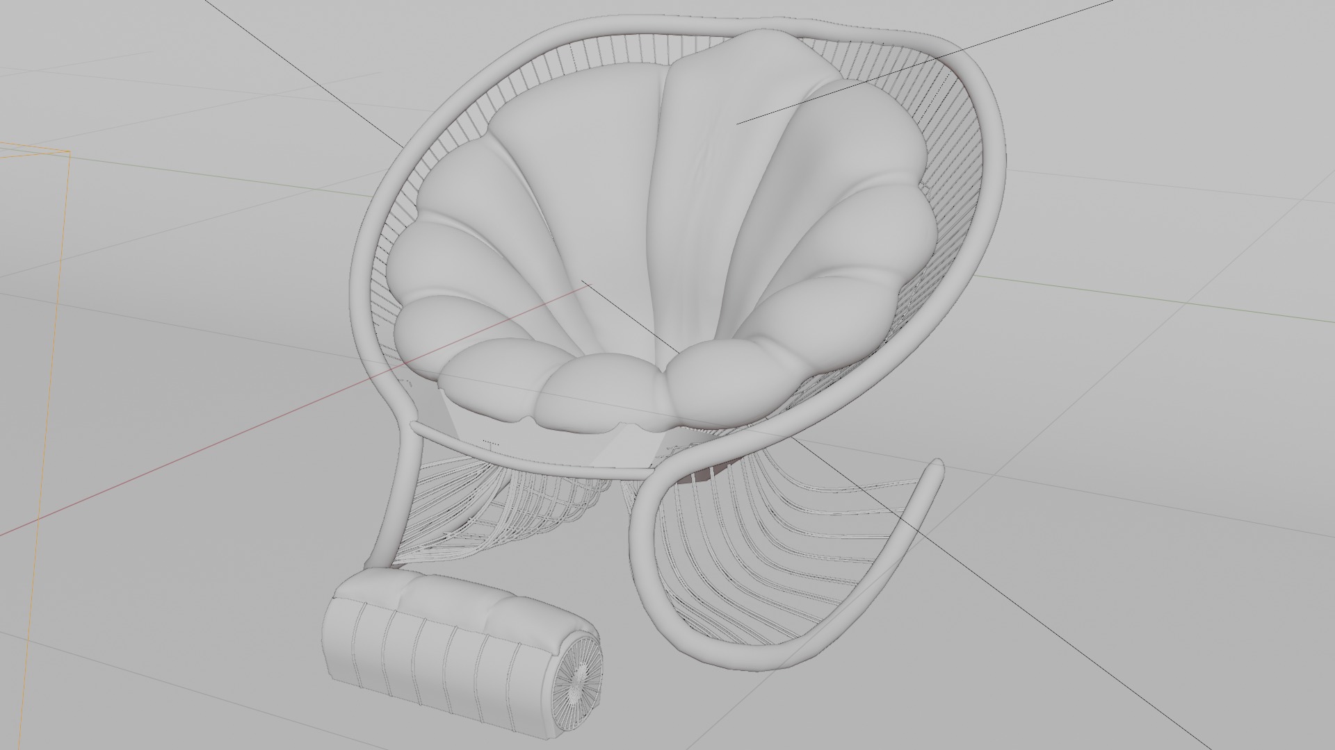 Chair Wood Furniture 3D model_4