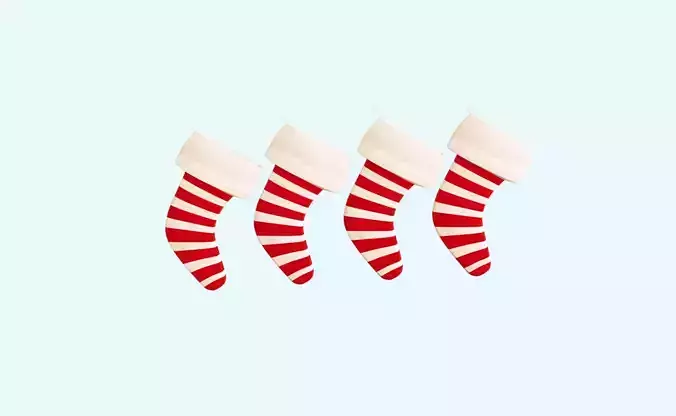 Cartoon Gift Christmas Stocking v003