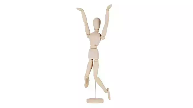 Wooden Mannequin Pose 09