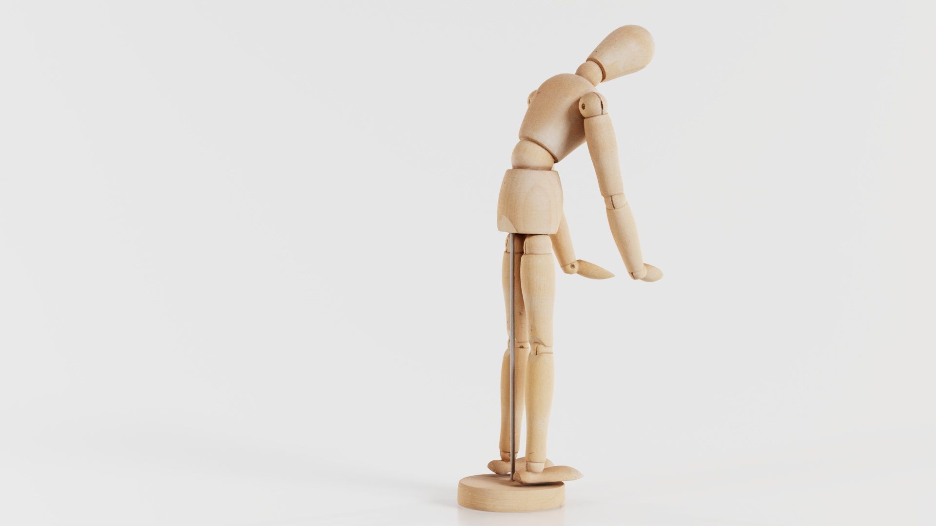 Wooden Mannequin Pose 11 Low-poly 3D model_5