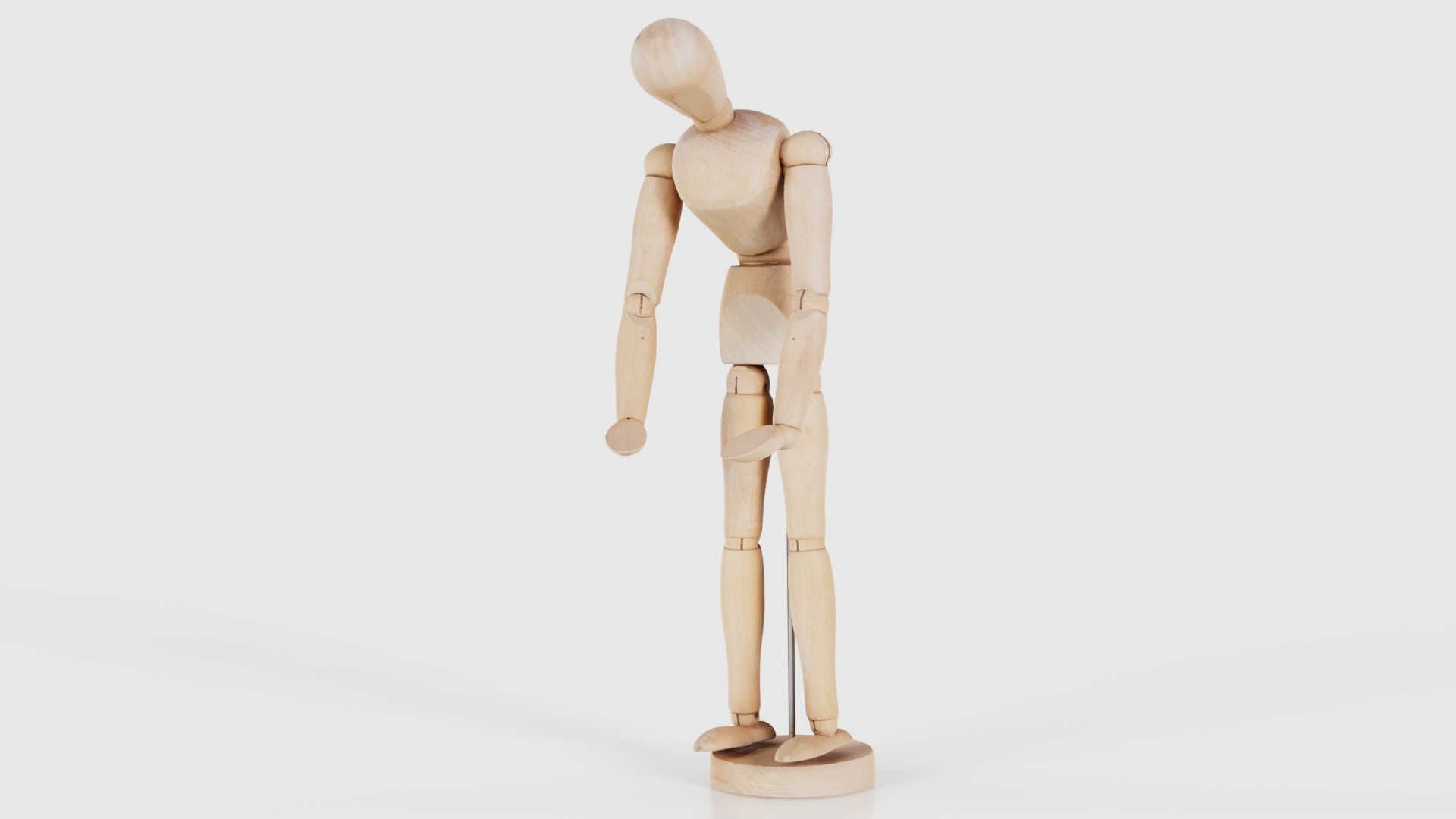 Wooden Mannequin Pose 11 Low-poly 3D model_16