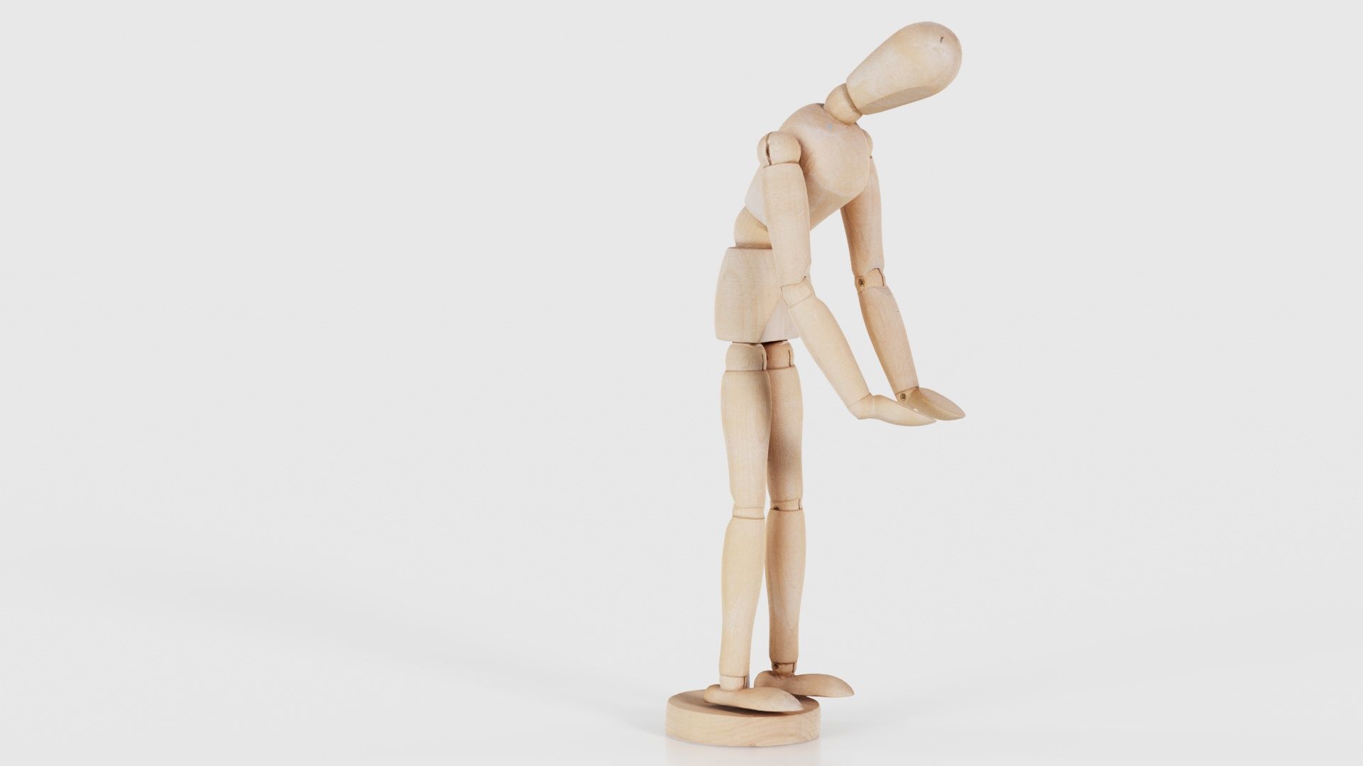 Wooden Mannequin Pose 11 Low-poly 3D model_19