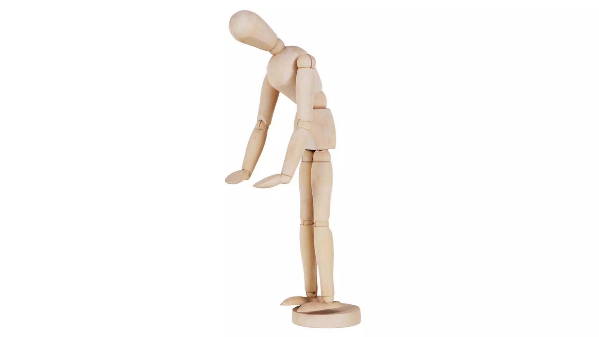 Wooden Mannequin Pose 11 Low-poly 3D model_0