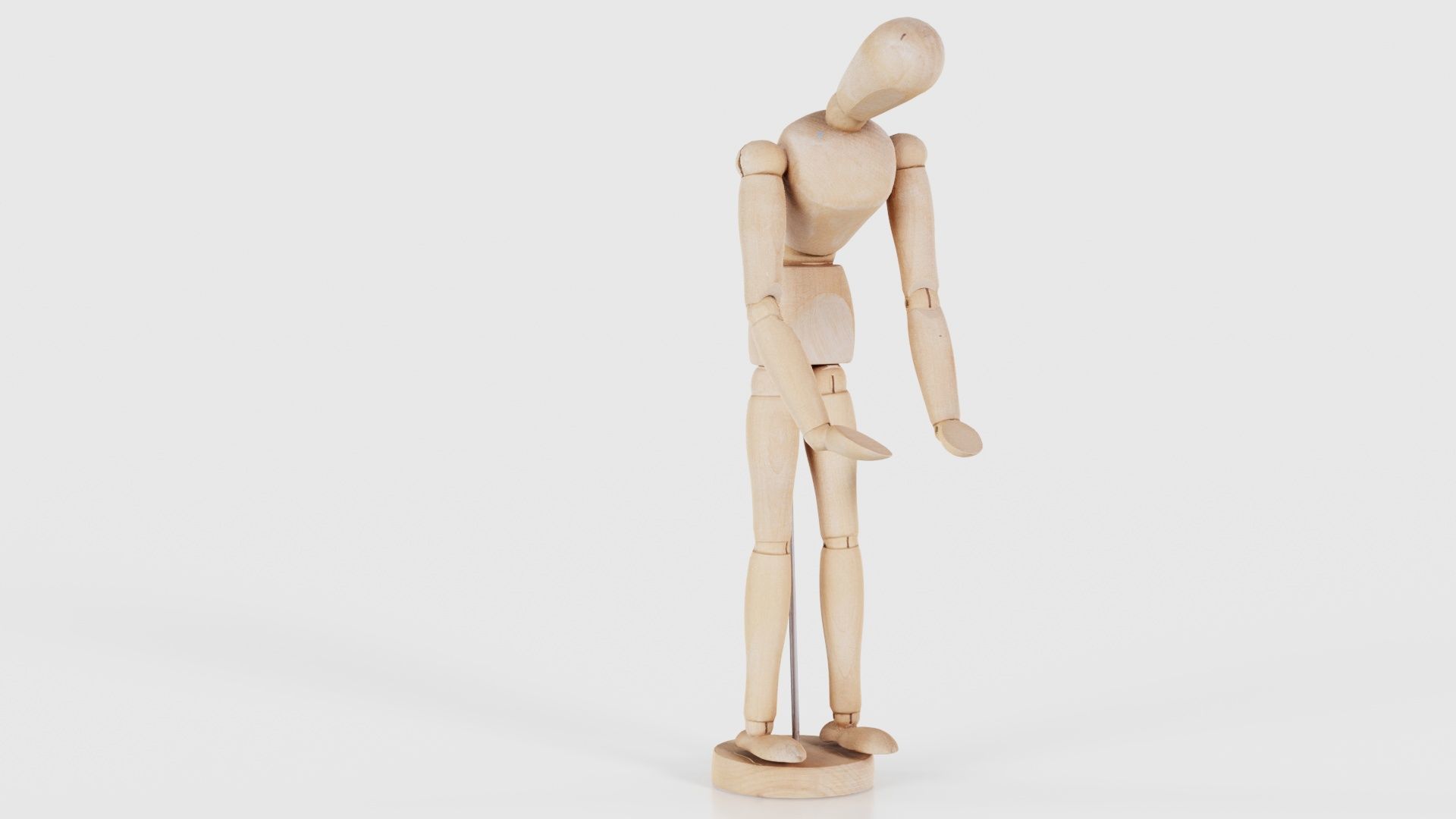 Wooden Mannequin Pose 11 Low-poly 3D model_18