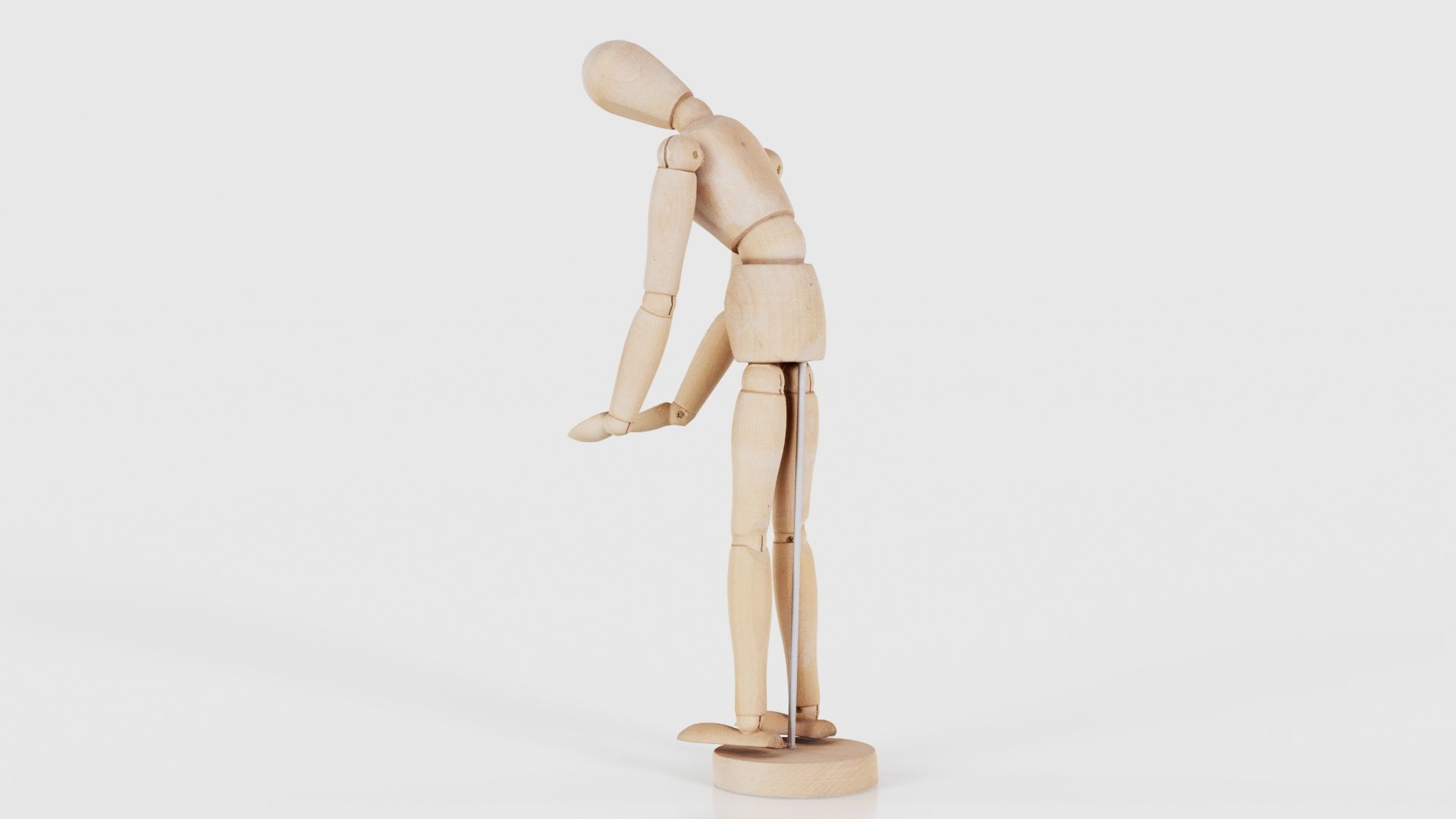 Wooden Mannequin Pose 11 Low-poly 3D model_25