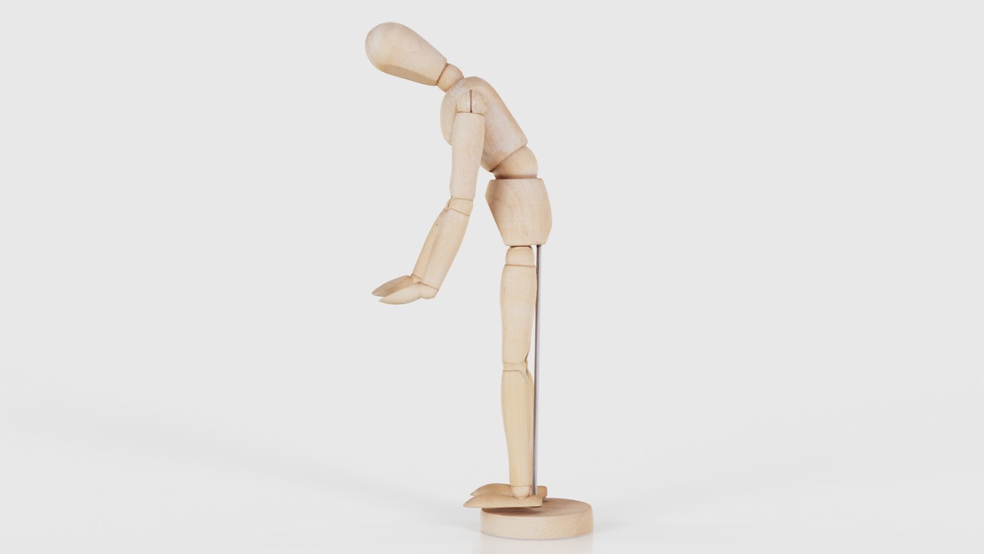 Wooden Mannequin Pose 11 Low-poly 3D model_26