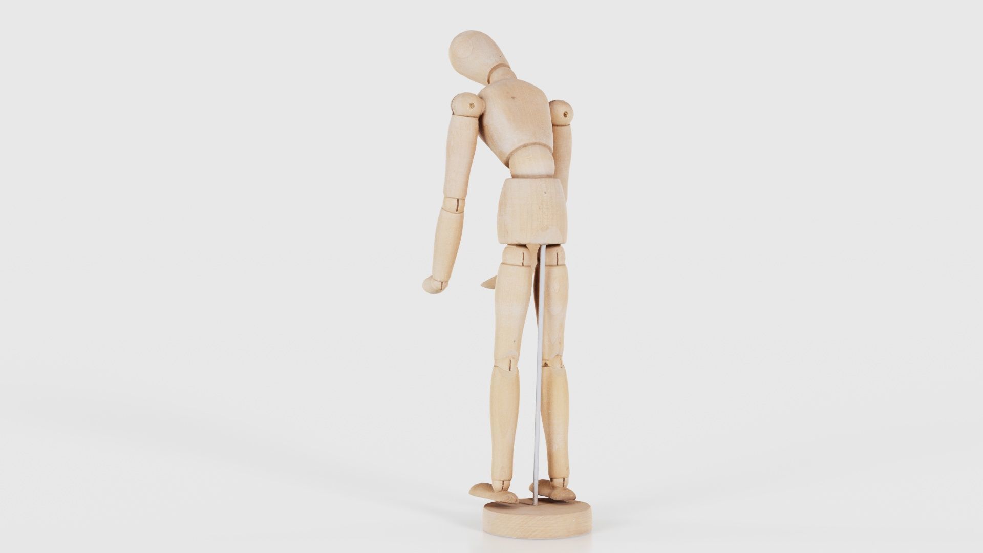 Wooden Mannequin Pose 11 Low-poly 3D model_24