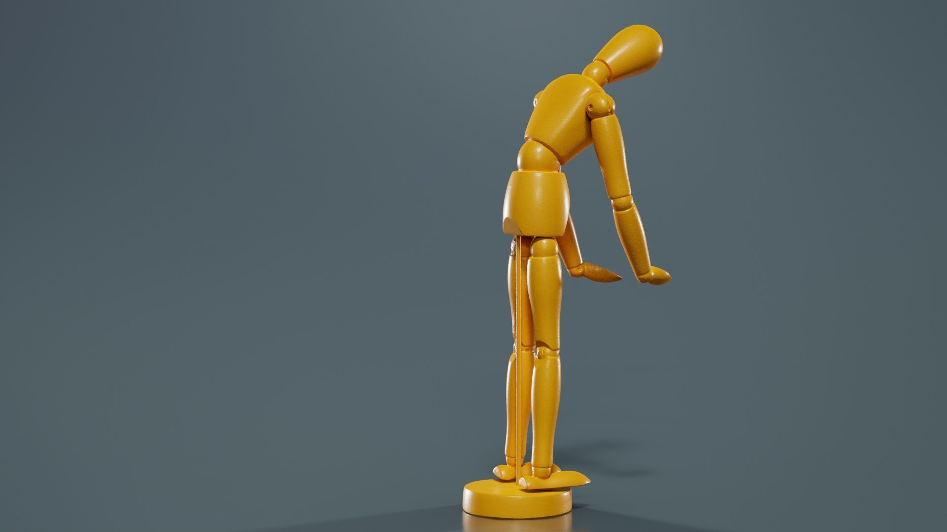 Wooden Mannequin Pose 11 Low-poly 3D model_13