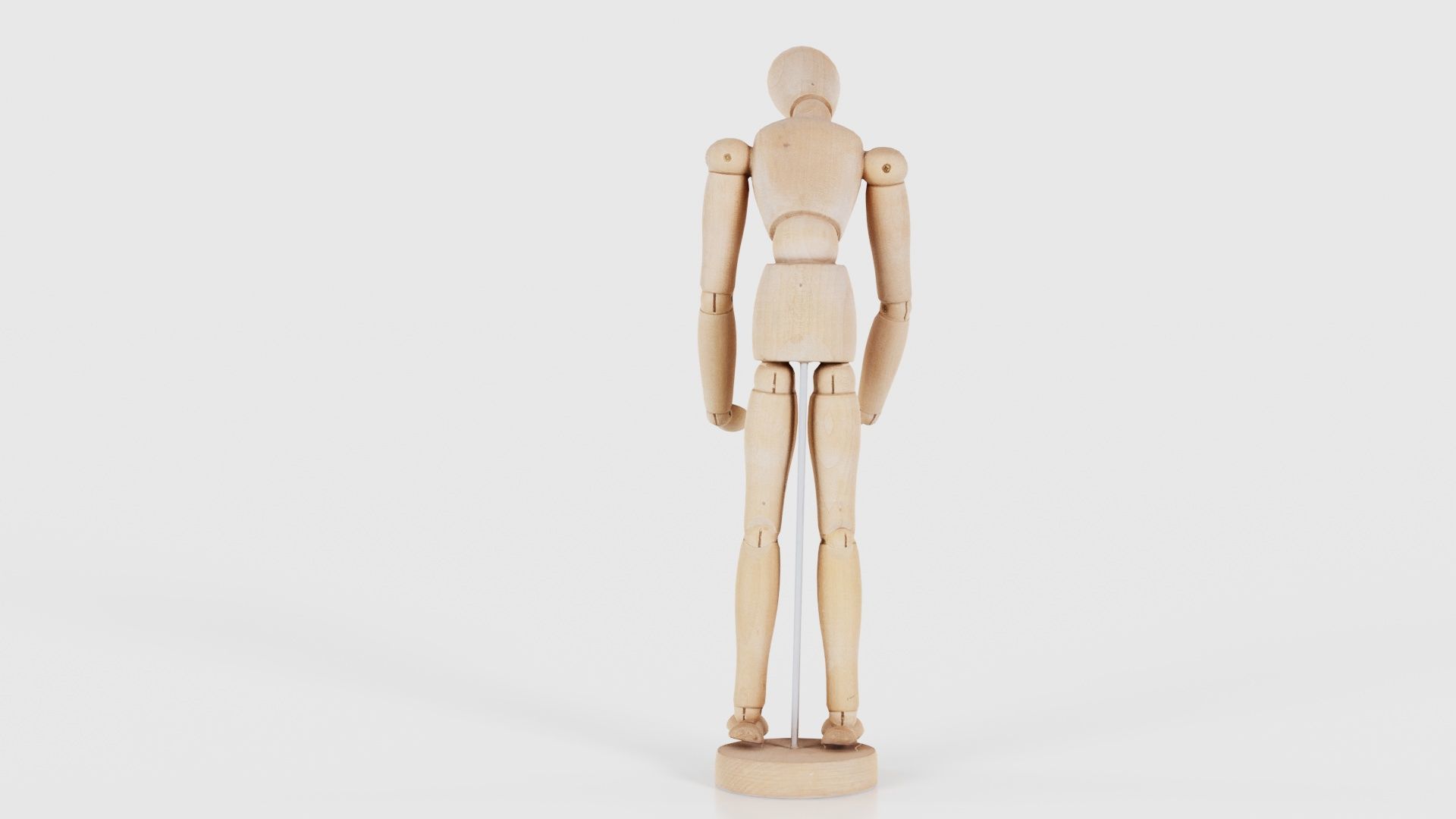 Wooden Mannequin Pose 11 Low-poly 3D model_23