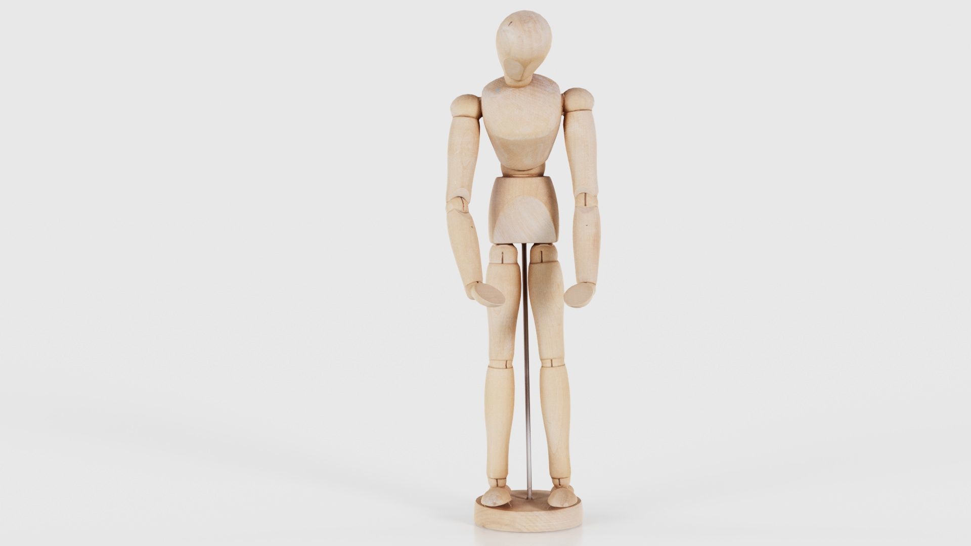 Wooden Mannequin Pose 11 Low-poly 3D model_17