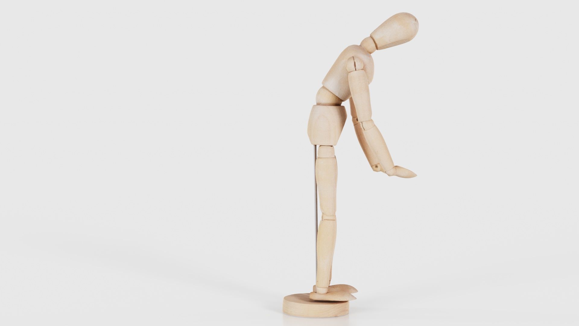 Wooden Mannequin Pose 11 Low-poly 3D model_20