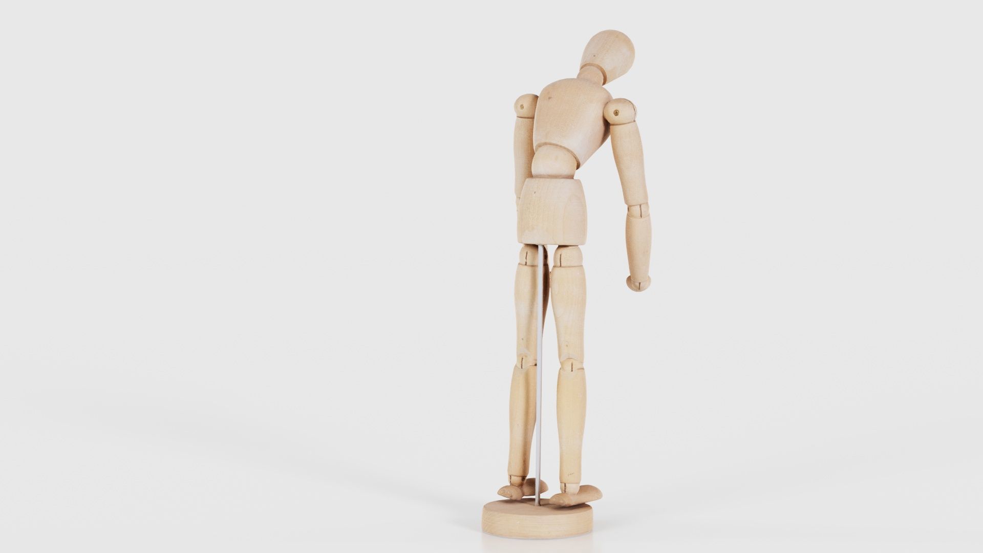 Wooden Mannequin Pose 11 Low-poly 3D model_22