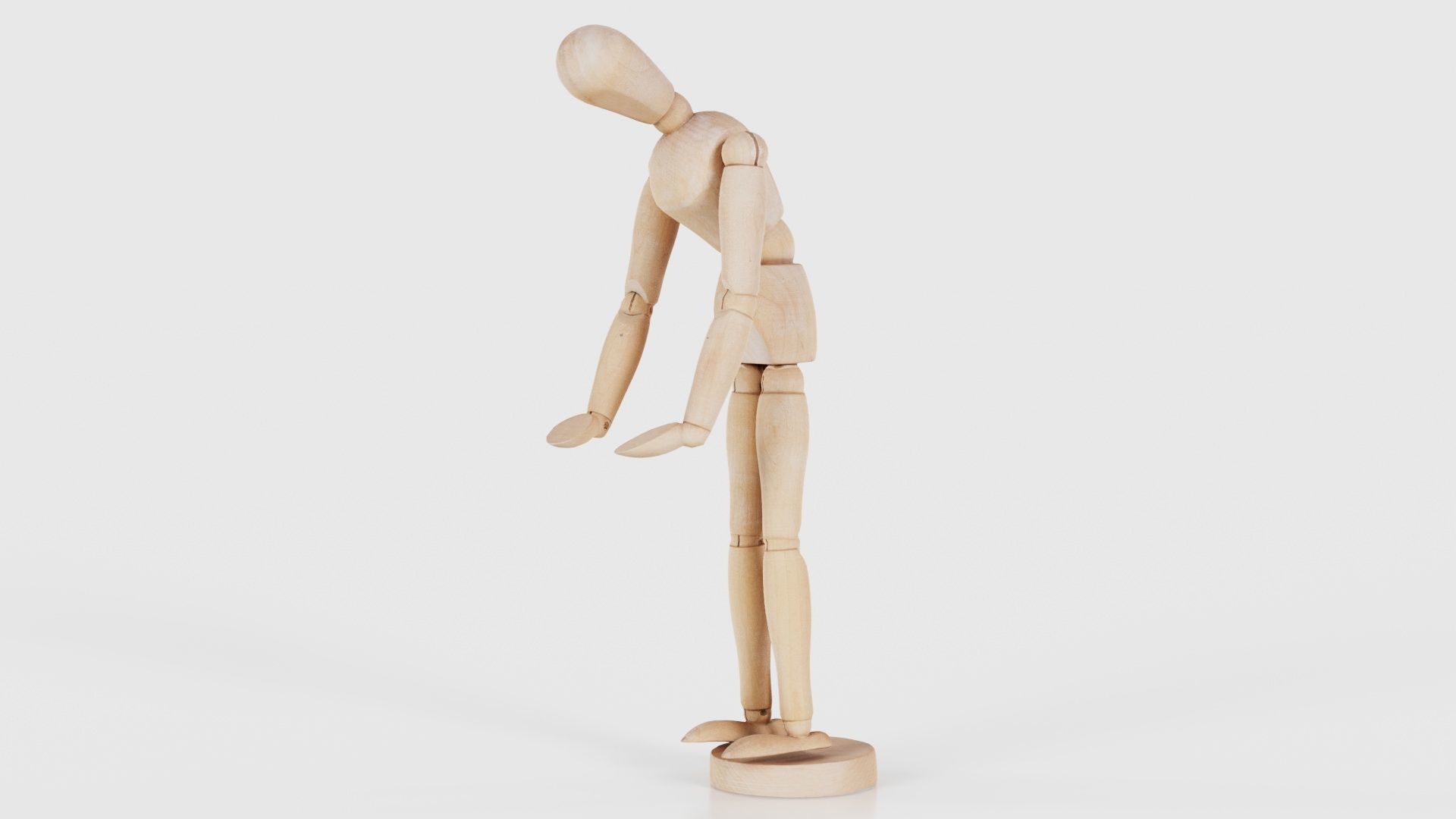 Wooden Mannequin Pose 11 Low-poly 3D model_15