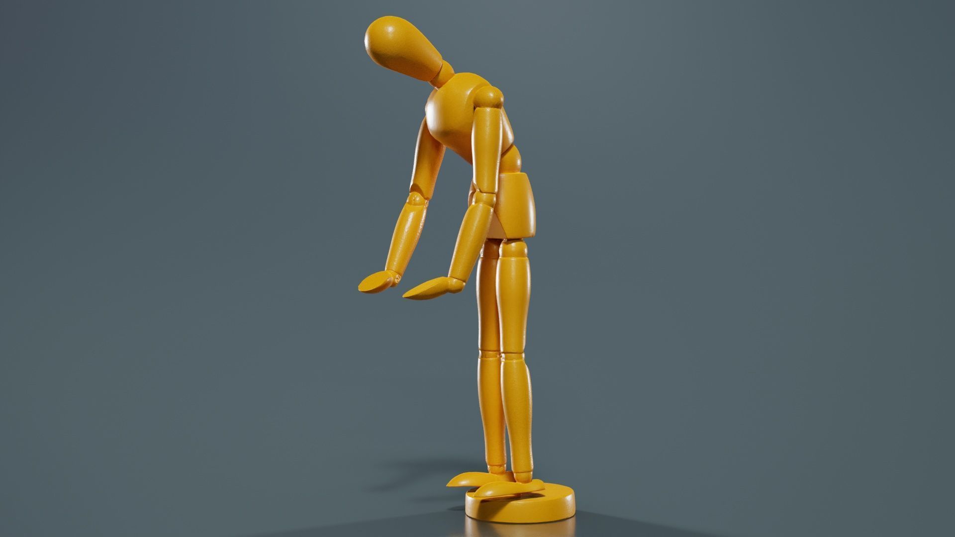 Wooden Mannequin Pose 11 Low-poly 3D model_12