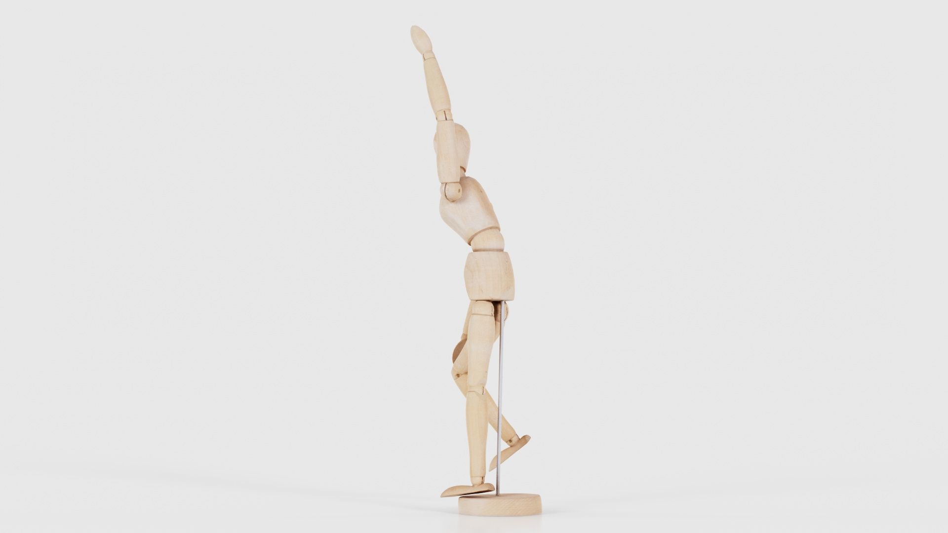 Wooden Mannequin Pose 12 Low-poly 3D model_24