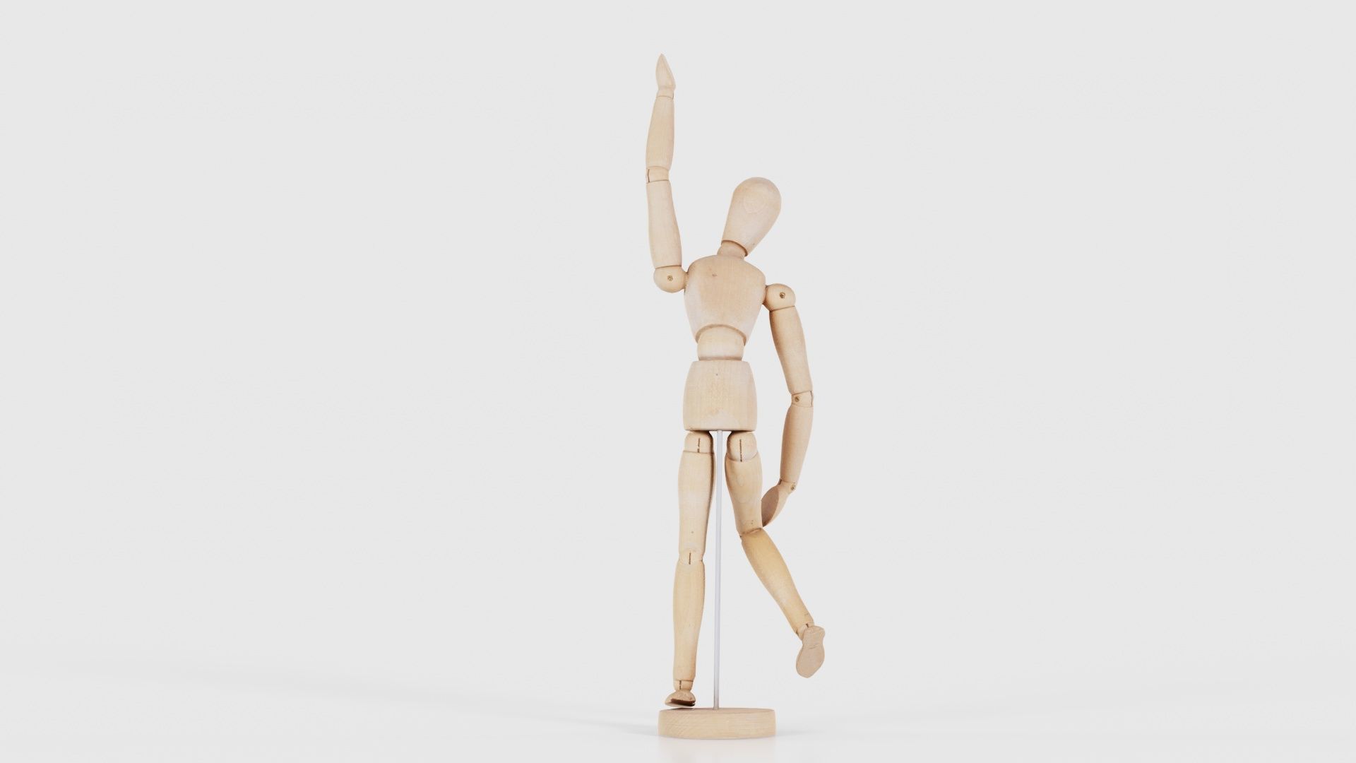 Wooden Mannequin Pose 12 Low-poly 3D model_22