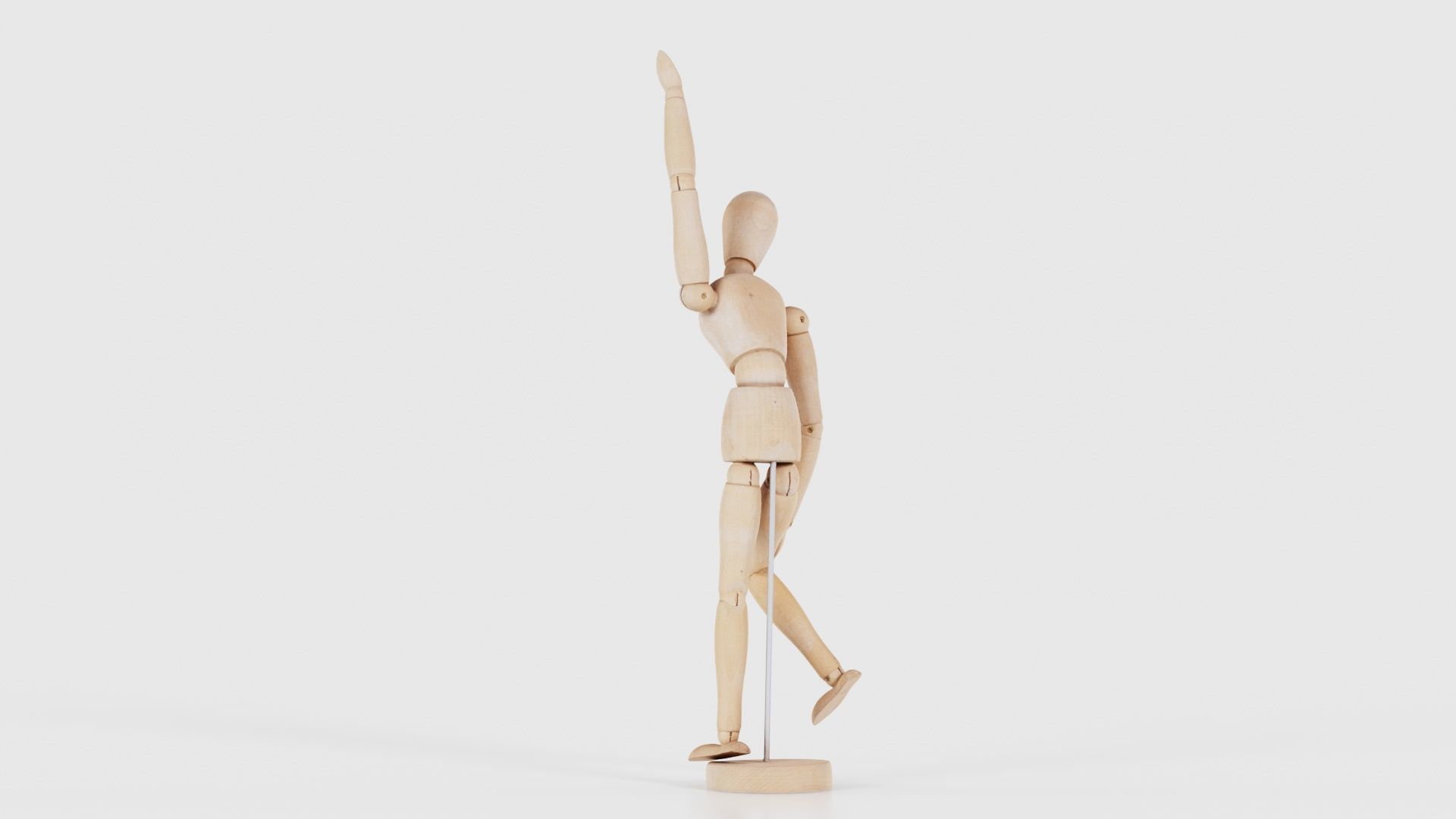 Wooden Mannequin Pose 12 Low-poly 3D model_23