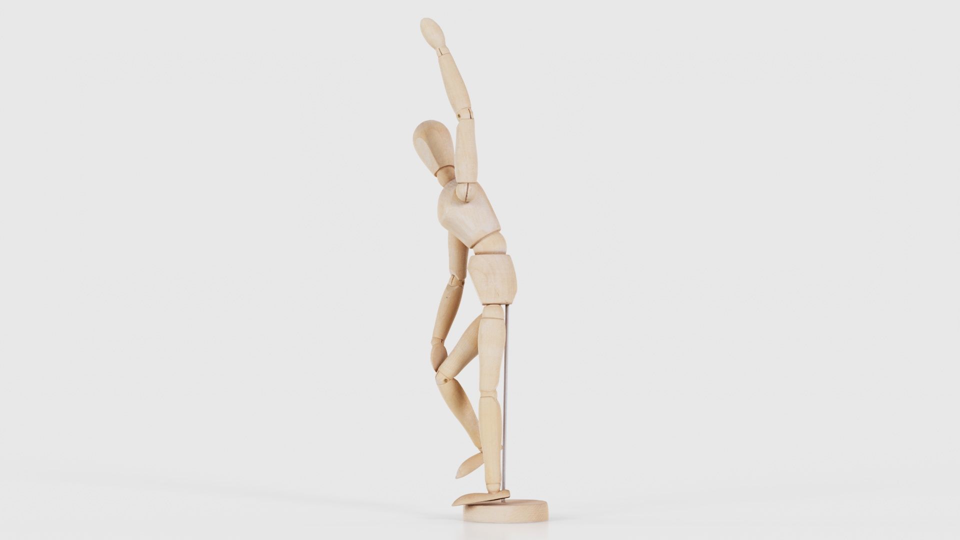 Wooden Mannequin Pose 12 Low-poly 3D model_25