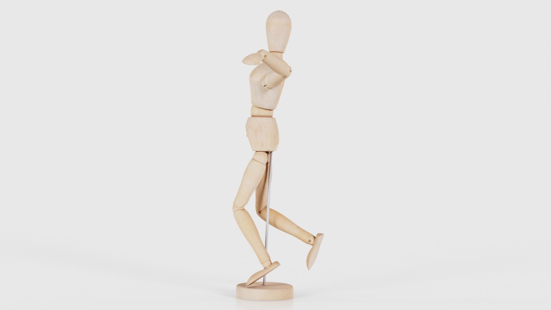 Wooden Mannequin Pose 13 Low-poly 3D model_25