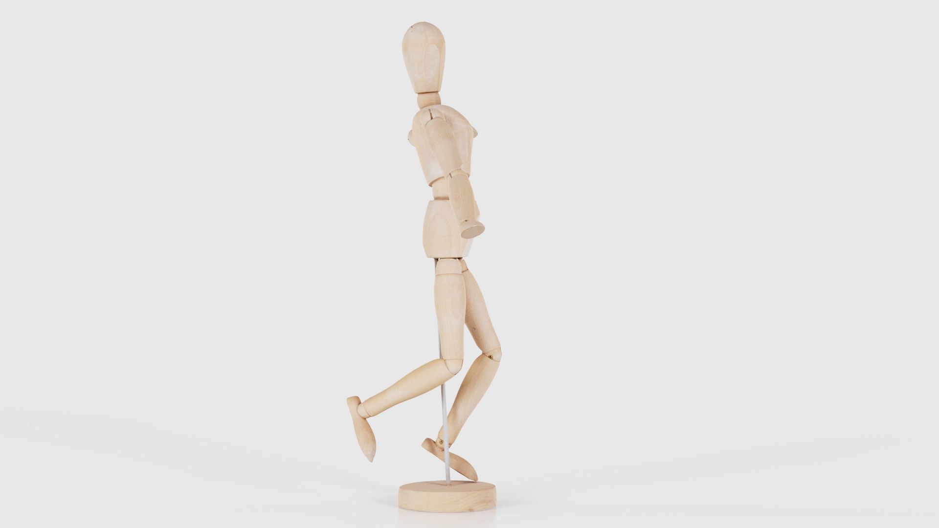 Wooden Mannequin Pose 13 Low-poly 3D model_19