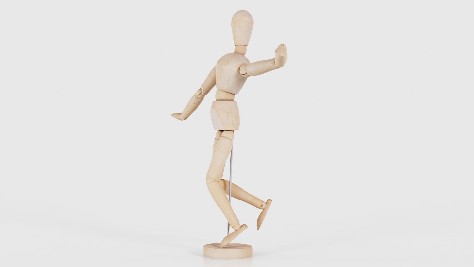 Wooden Mannequin Pose 13 Low-poly 3D model_26