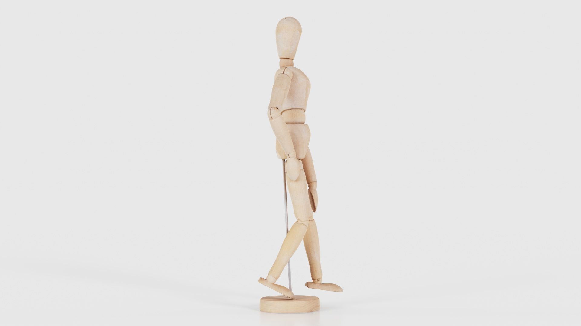 Wooden Mannequin Pose 16 Low-poly 3D model_18
