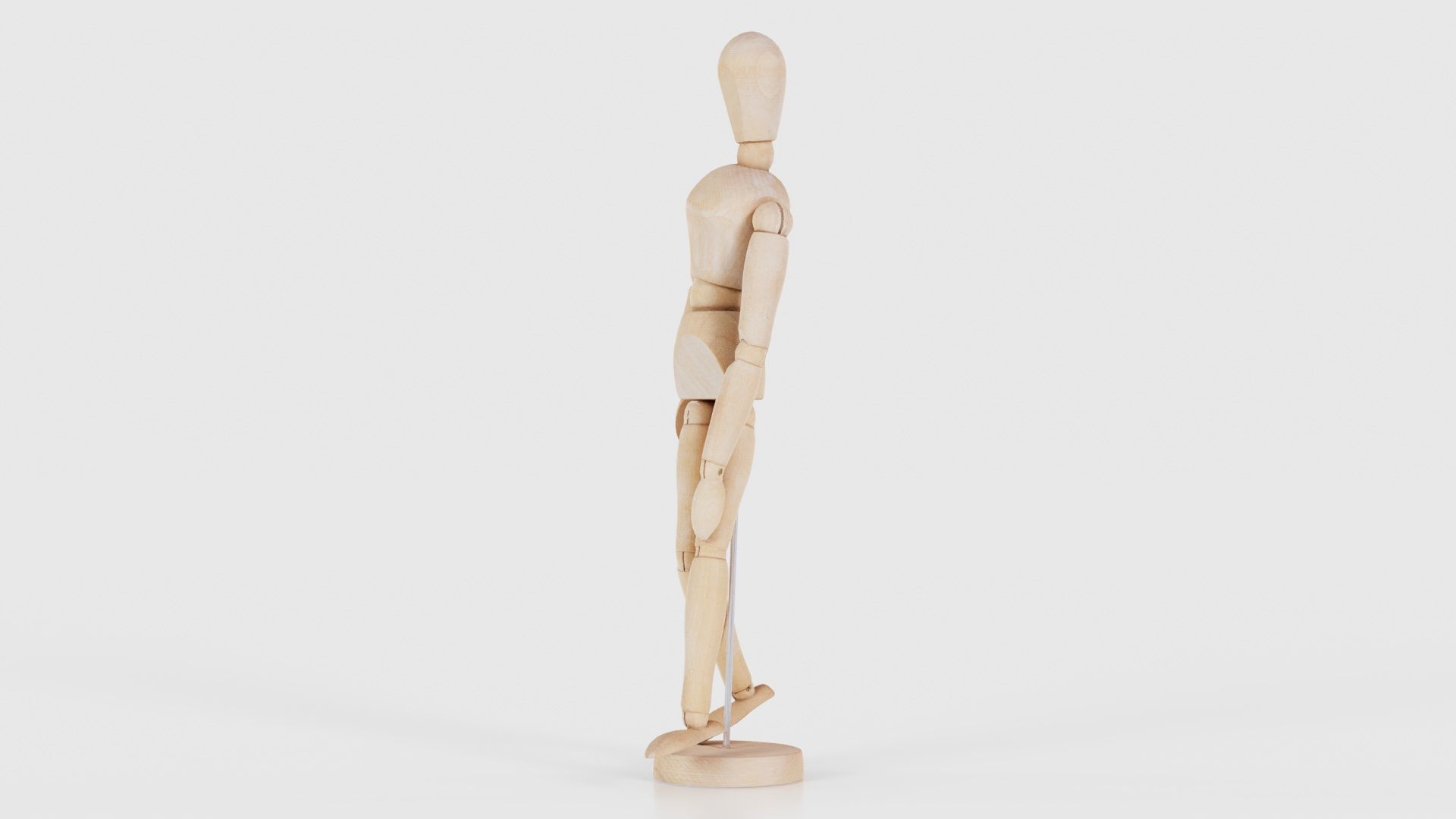 Wooden Mannequin Pose 16 Low-poly 3D model_25