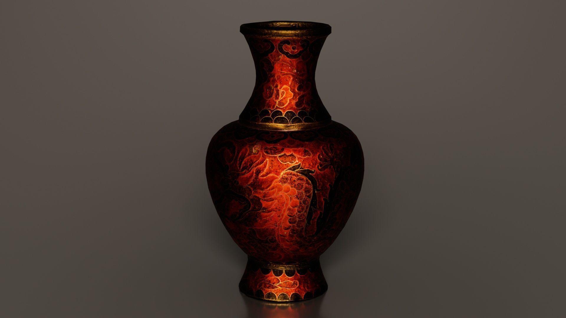 Brown Vase Low-poly 3D model_5