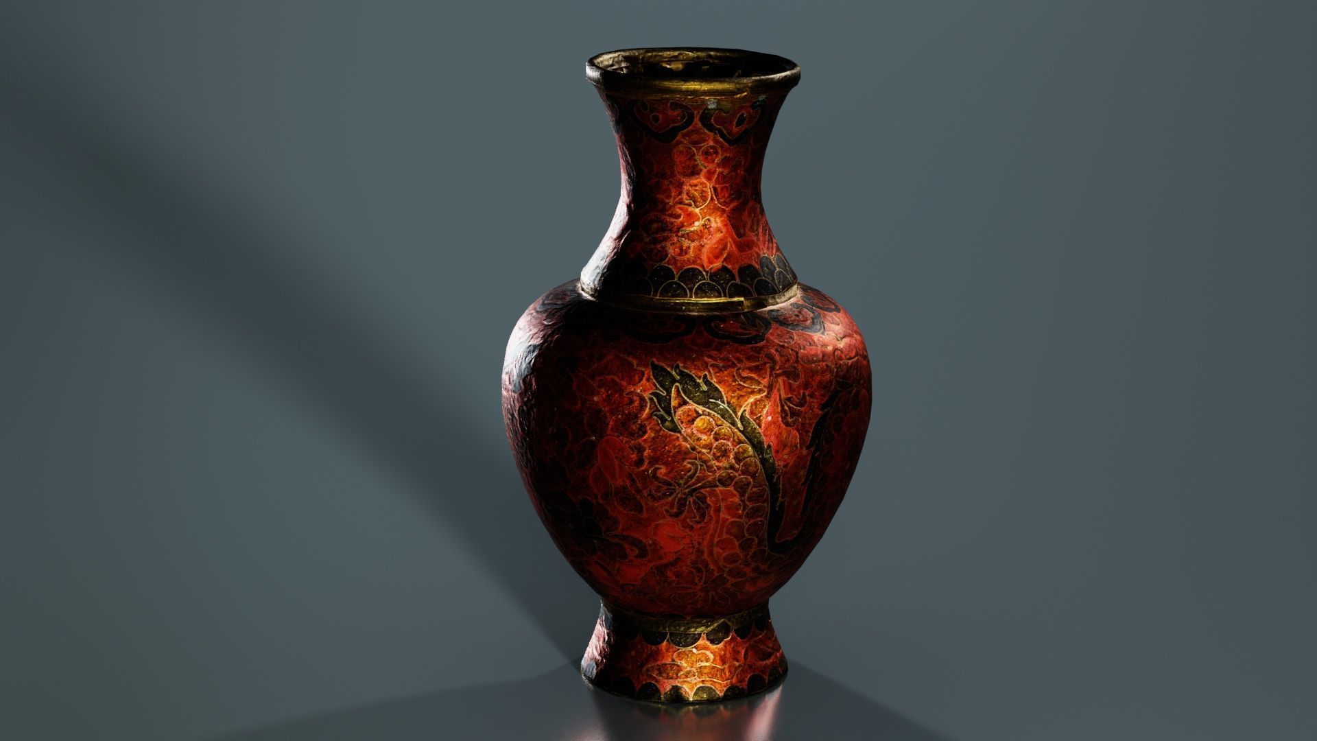 Brown Vase Low-poly 3D model_1
