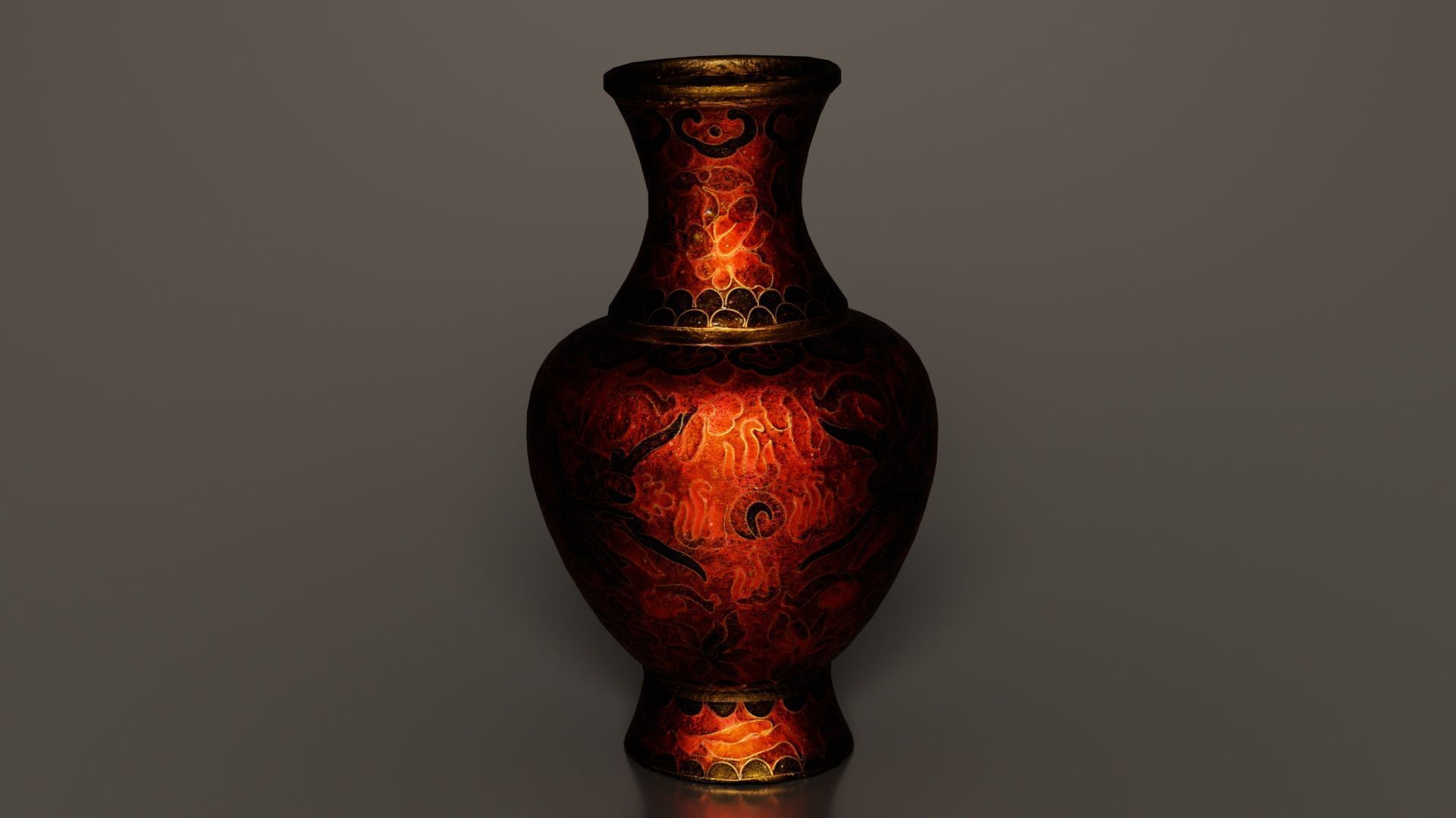 Brown Vase Low-poly 3D model_4