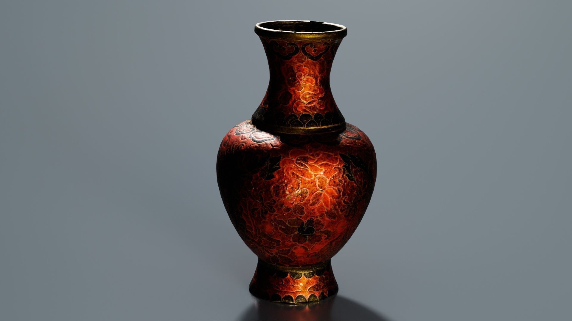 Brown Vase Low-poly 3D model_3