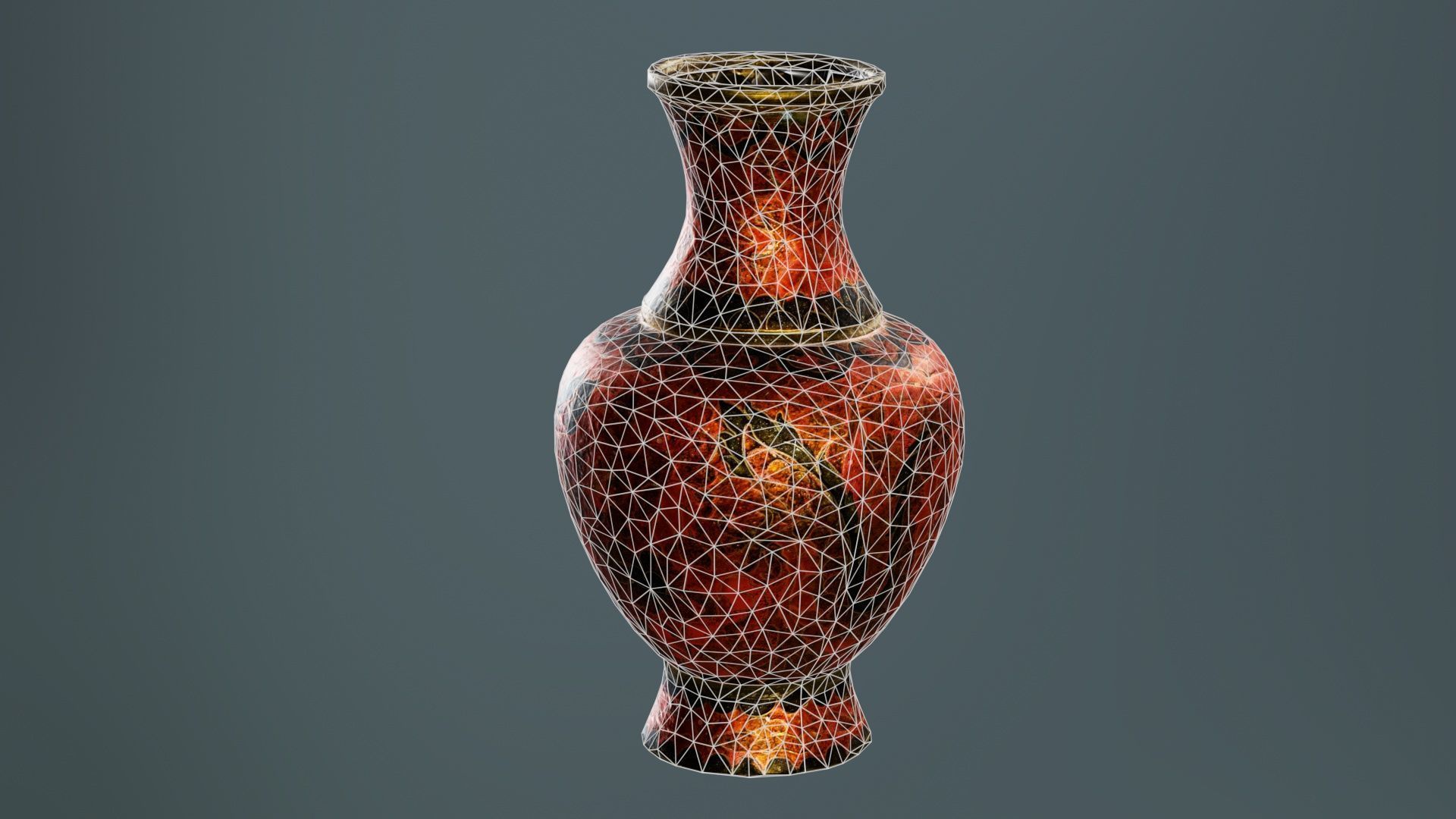 Brown Vase Low-poly 3D model_10