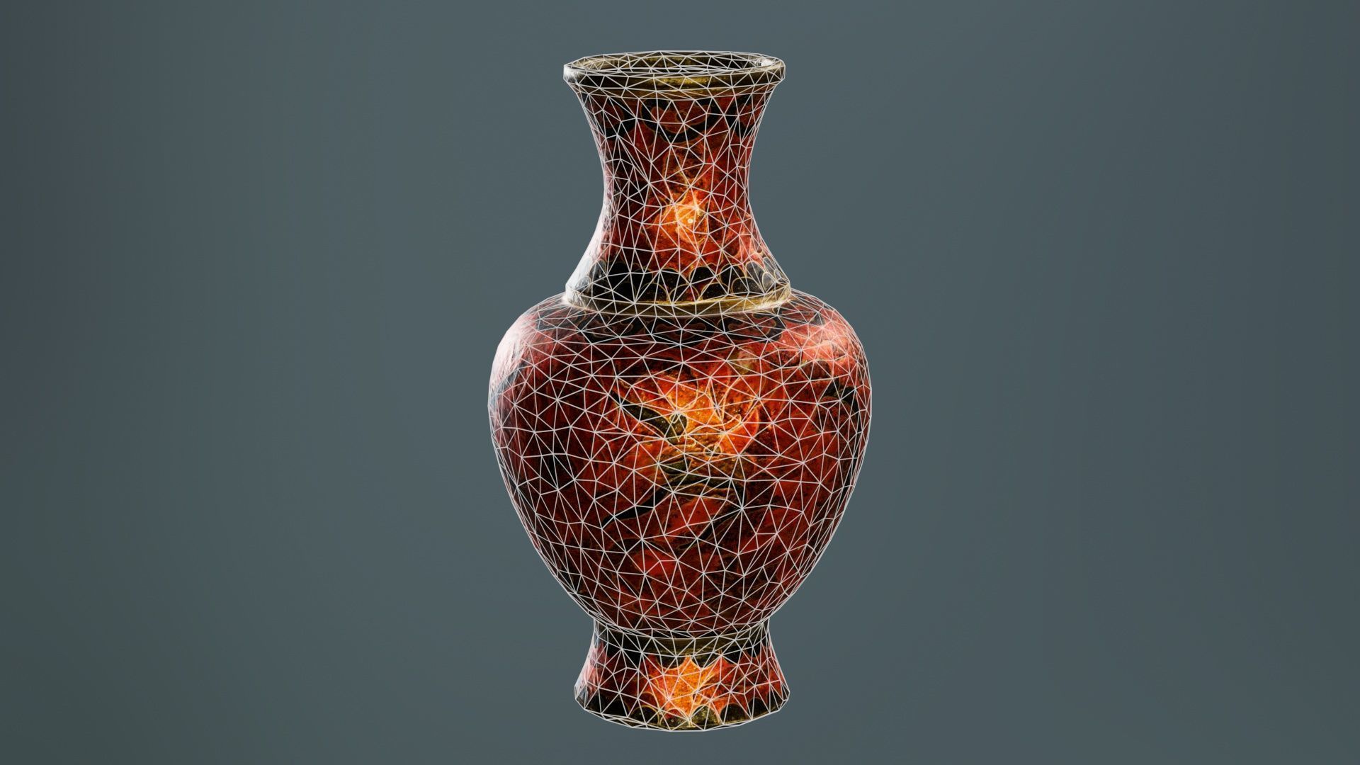 Brown Vase Low-poly 3D model_9