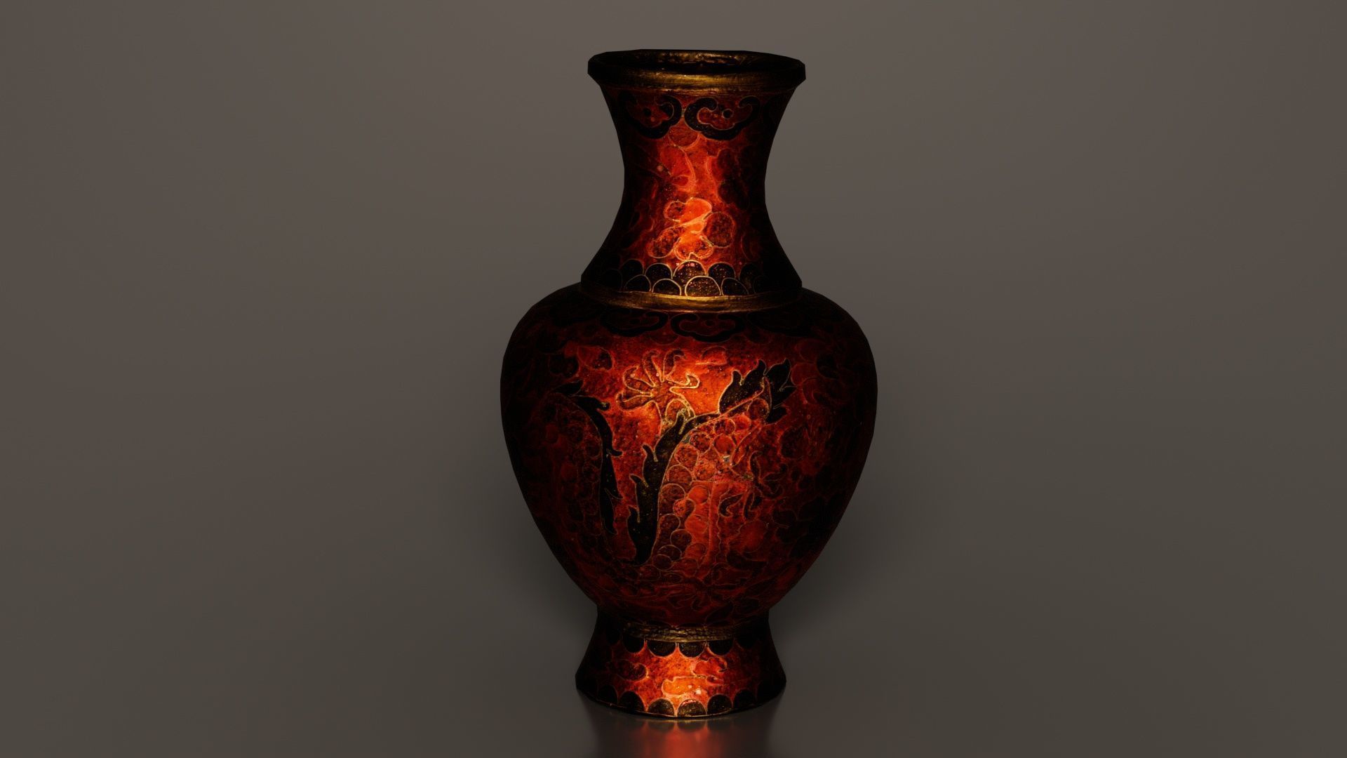 Brown Vase Low-poly 3D model_6