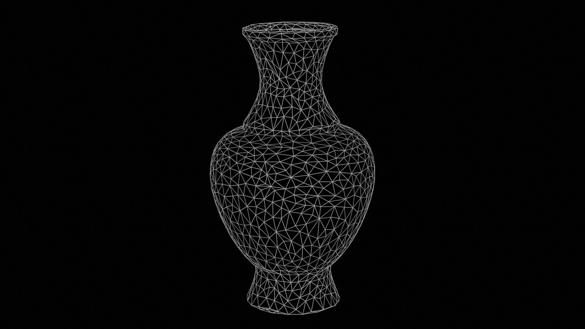 Brown Vase Low-poly 3D model_11