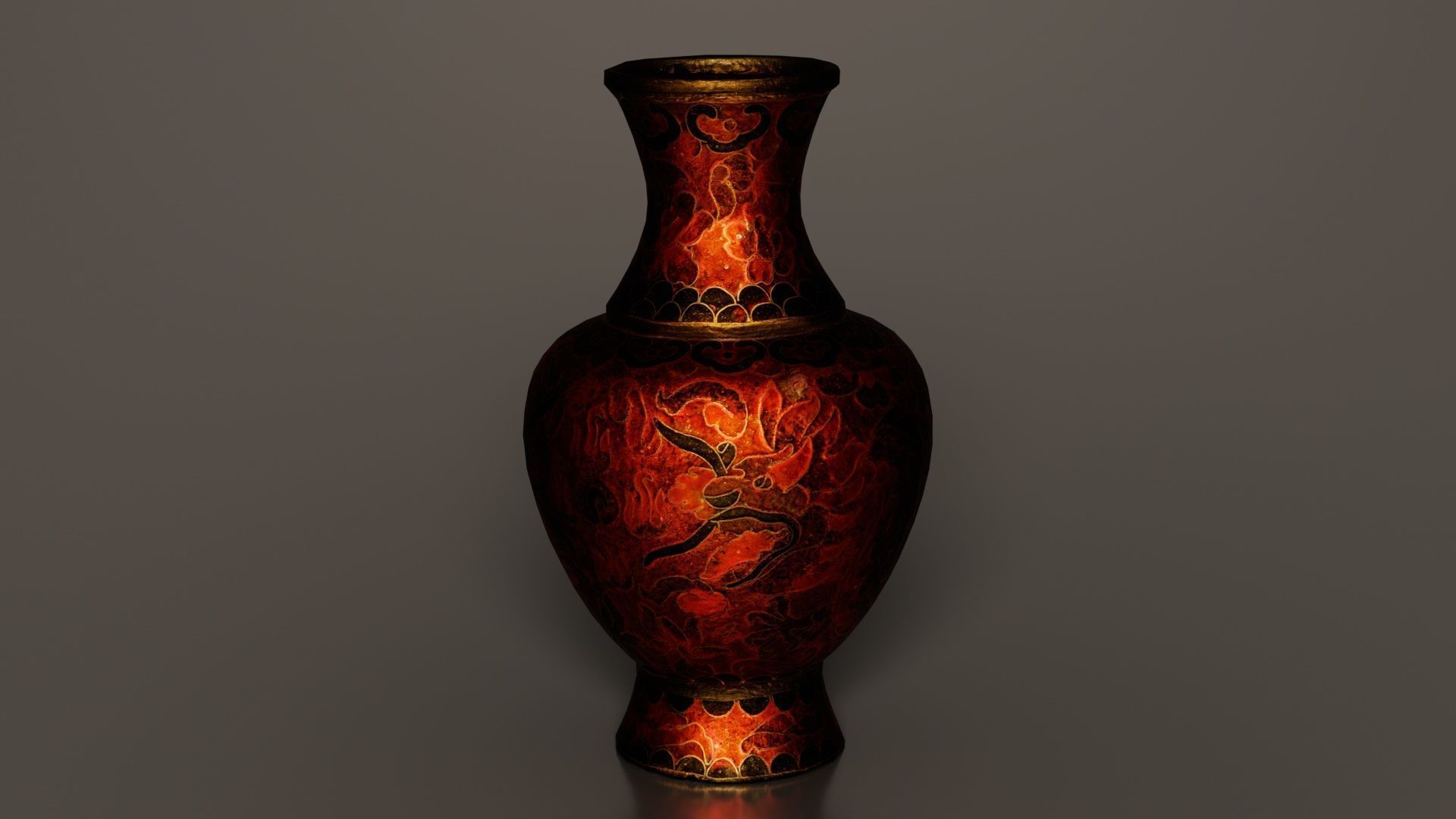 Brown Vase Low-poly 3D model_7