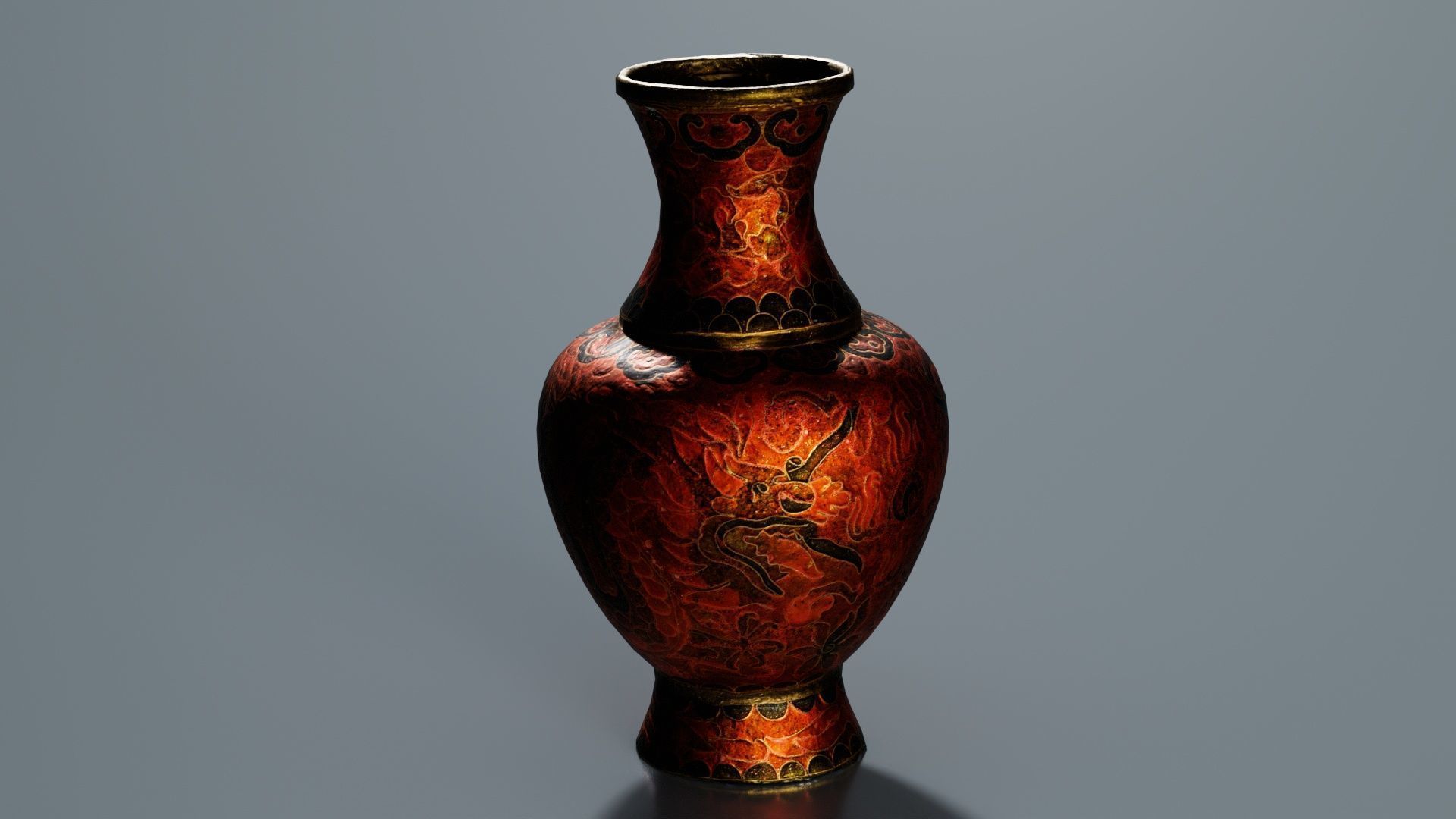 Brown Vase Low-poly 3D model_8