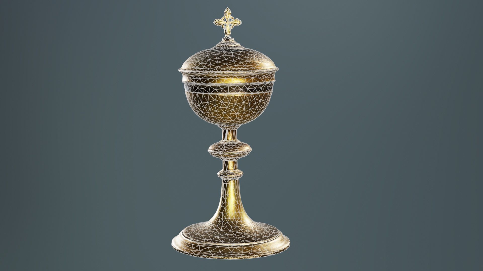Chalice Low-poly 3D model_10