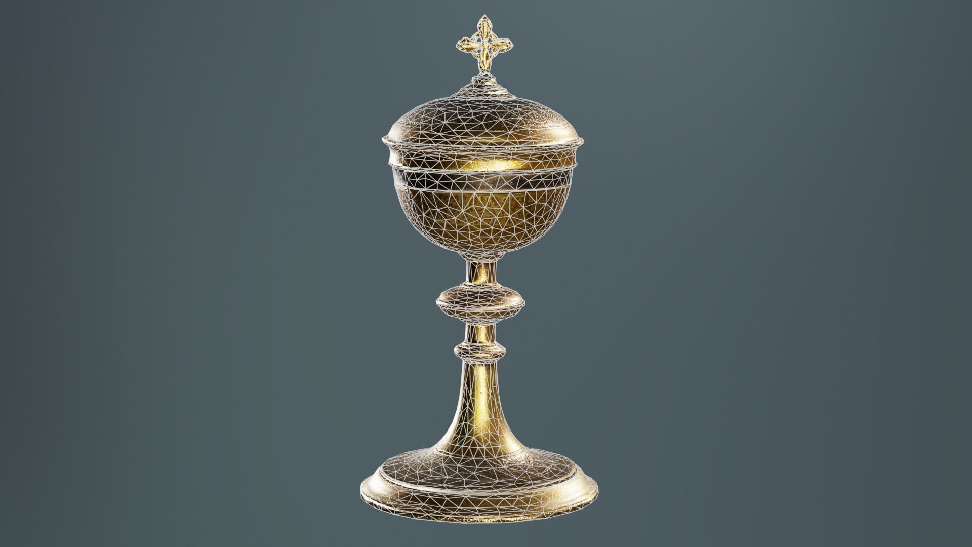 Chalice Low-poly 3D model_9