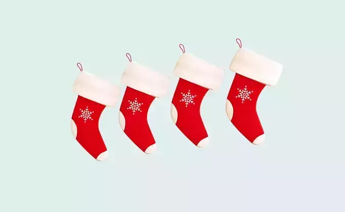 Cartoon Gift Christmas Stocking v004