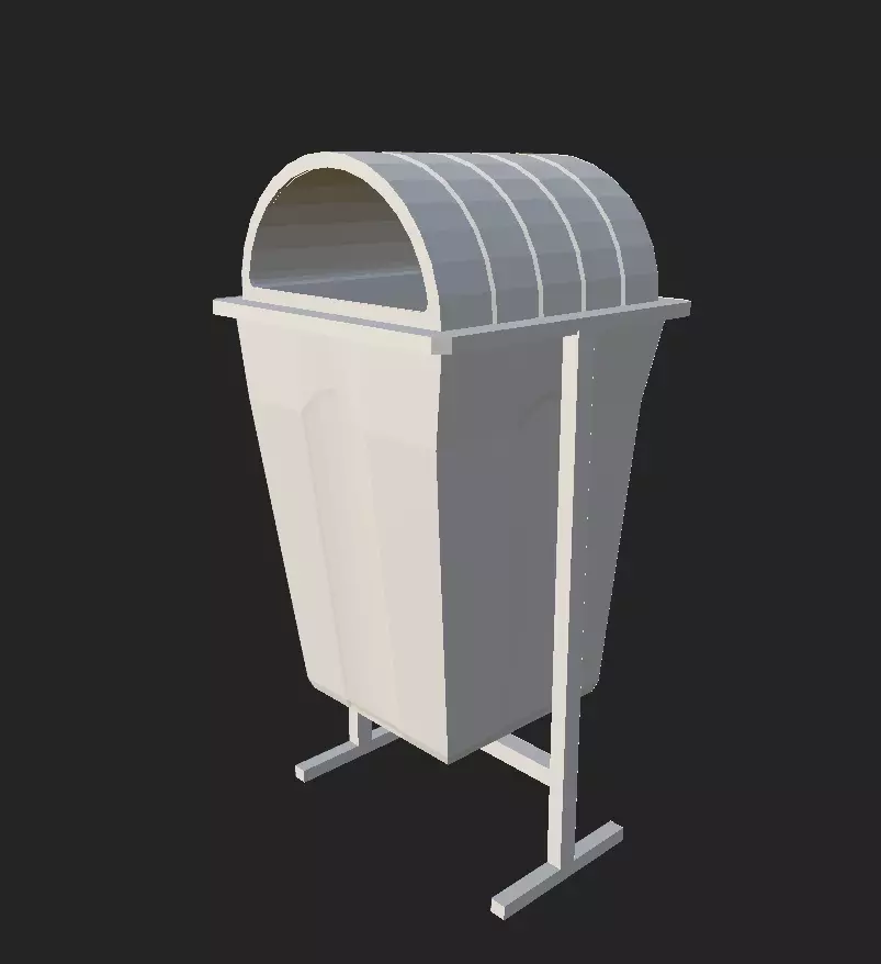 Dustbin Free low-poly 3D model