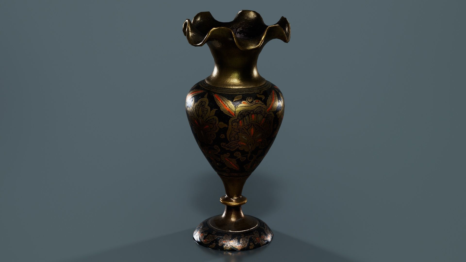 Vase 2 Low-poly 3D model_7