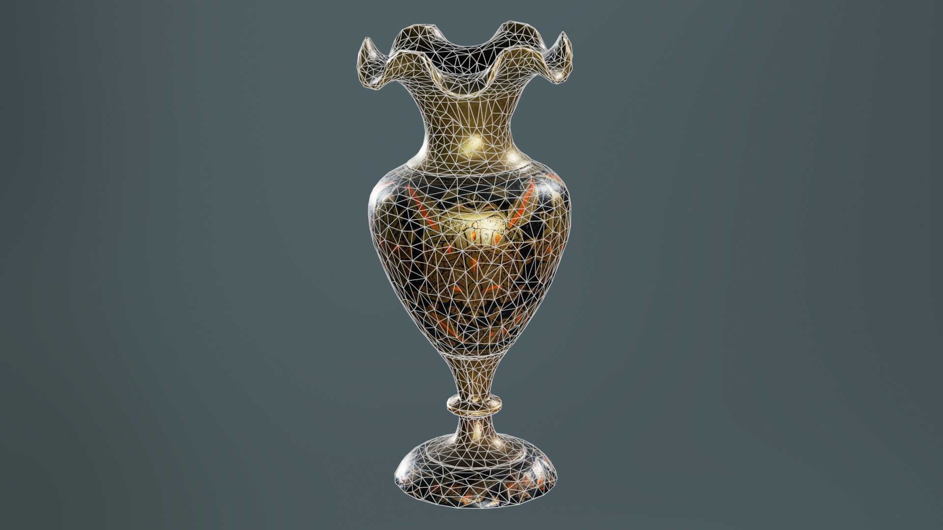 Vase 2 Low-poly 3D model_9