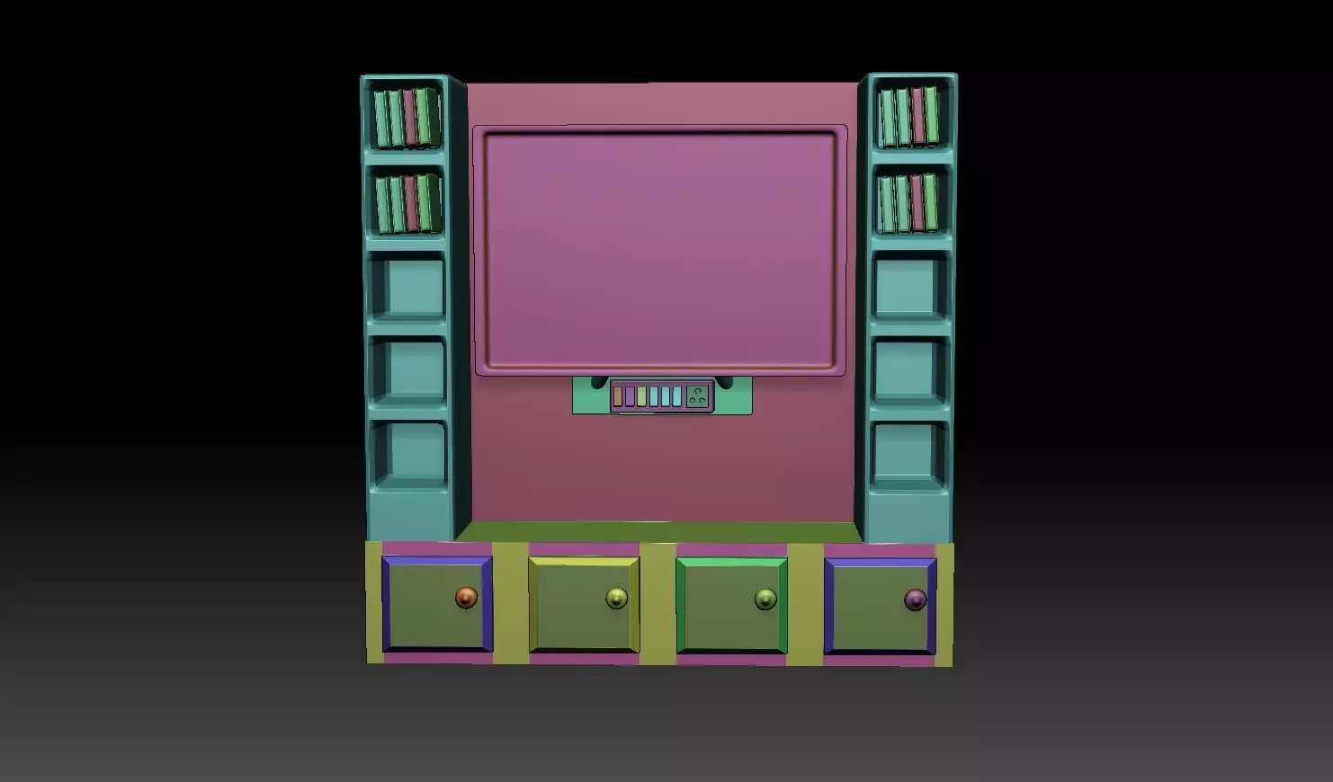 HOME LCD FURNITURE AND BOOKS SELP  3D print model_0
