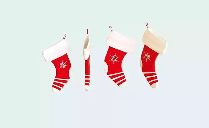 Cartoon Gift Christmas Stocking v005