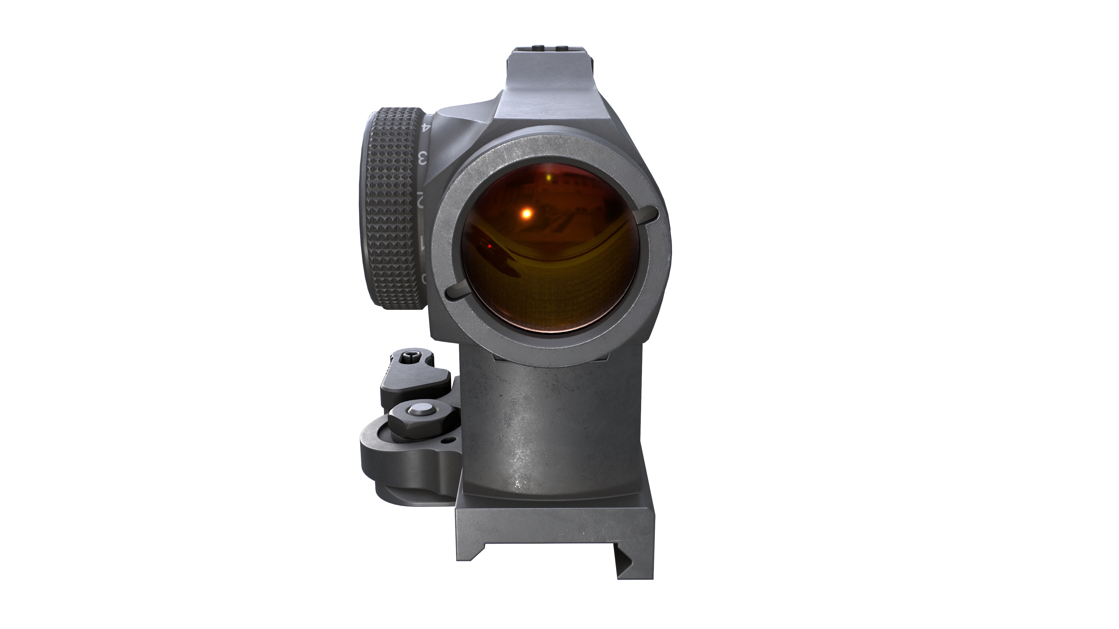 Aimpoint Micro T2 Red Dot Sight Low-poly 3D model_25