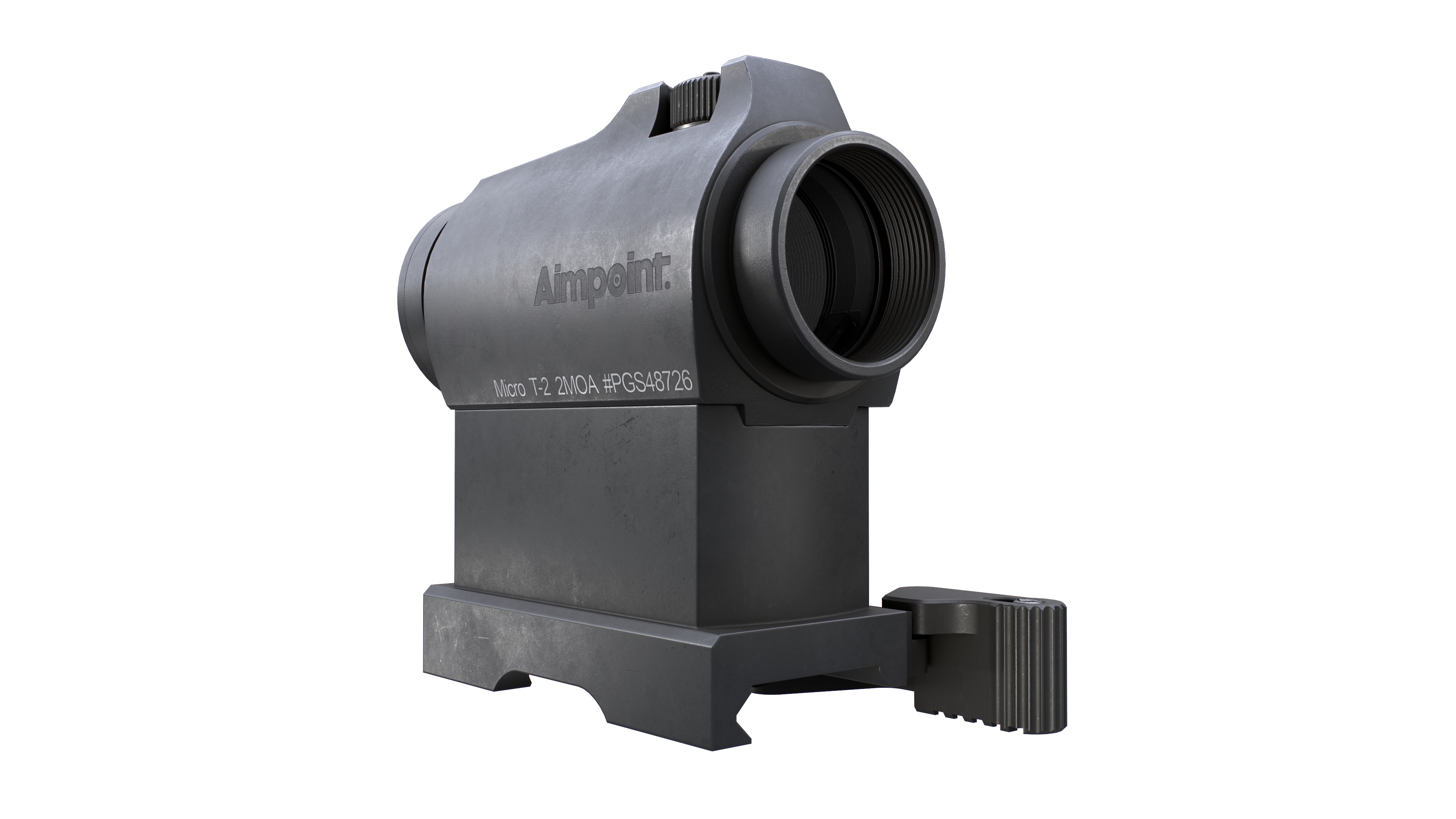 Aimpoint Micro T2 Red Dot Sight Low-poly 3D model_20